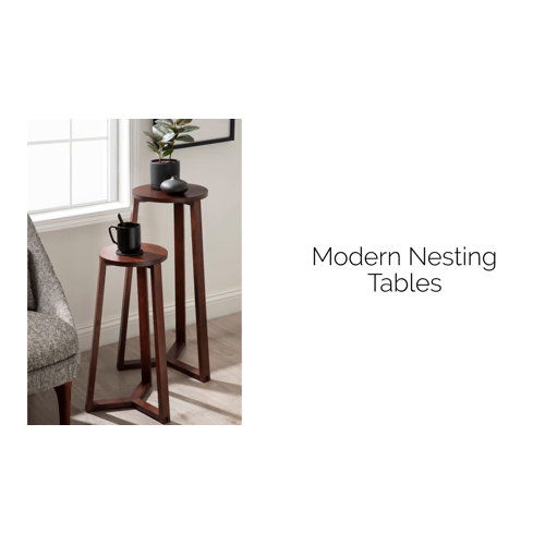 George Oliver Zane 30'' Tall 3 Legs Nesting Tables & Reviews | Wayfair